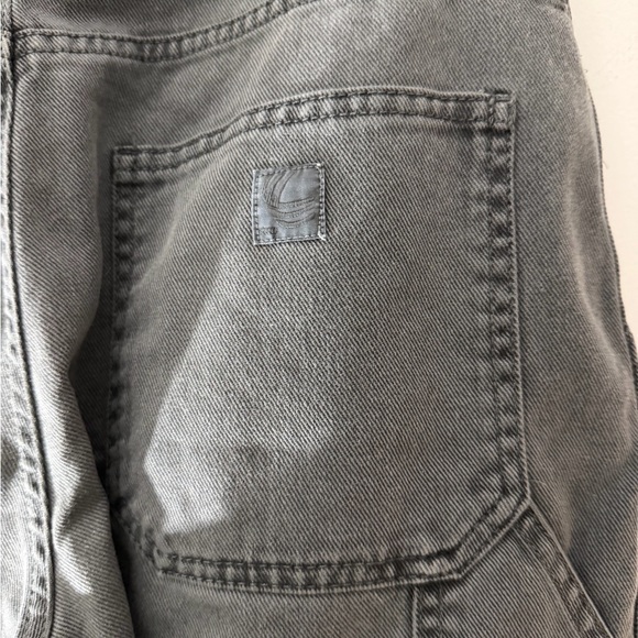 TNA Aritzia High Waisted Carpenter Greenwich Pant in Grey Size 4 Cotton Jean - Picture 13 of 16